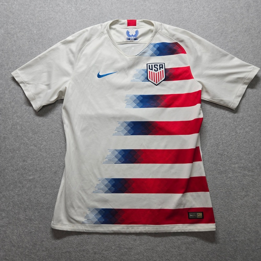 Nike USMNT 2018 Home Jersey Men Large USA Soccer National Team White 918987-100